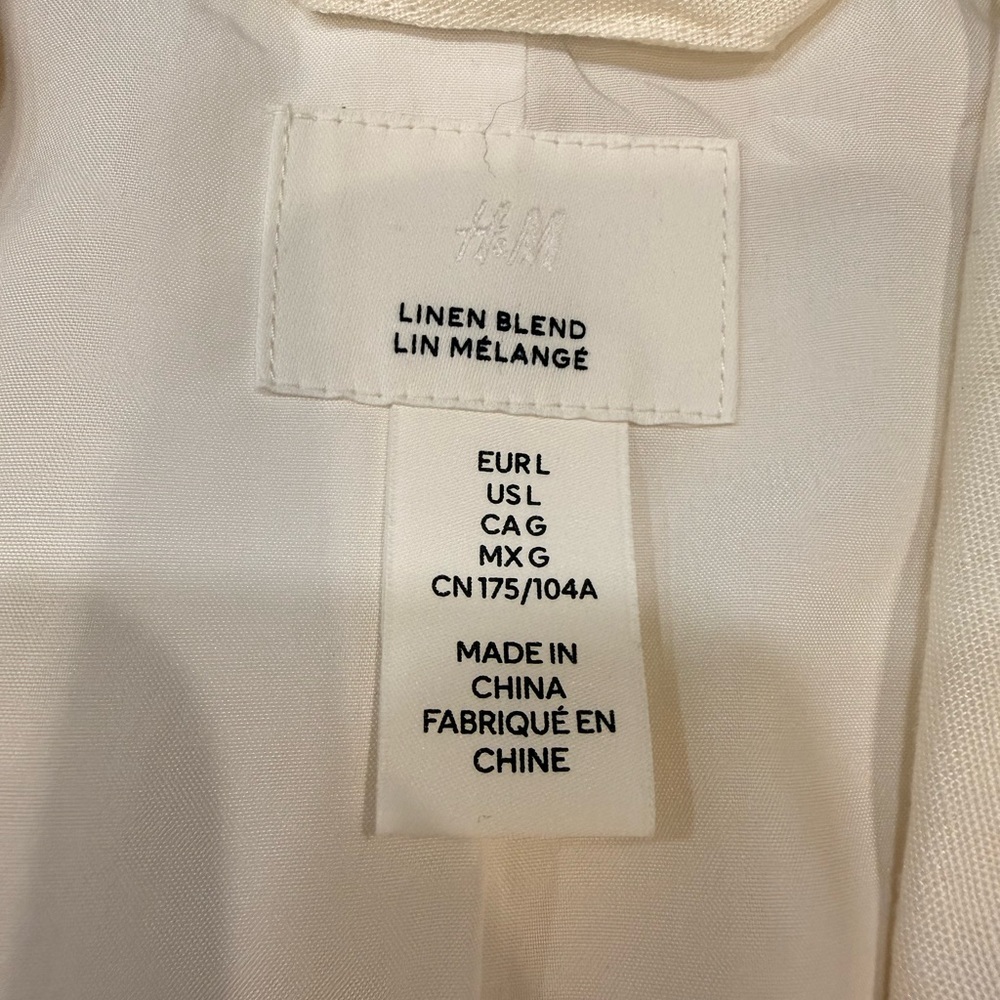 EUC H&M Linen-Blend Blazer – Large - Picture 5 of 7